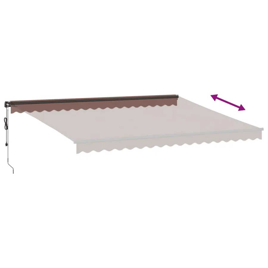 Auvent rétractable automatique avec LED marron 450x350 cm - 11