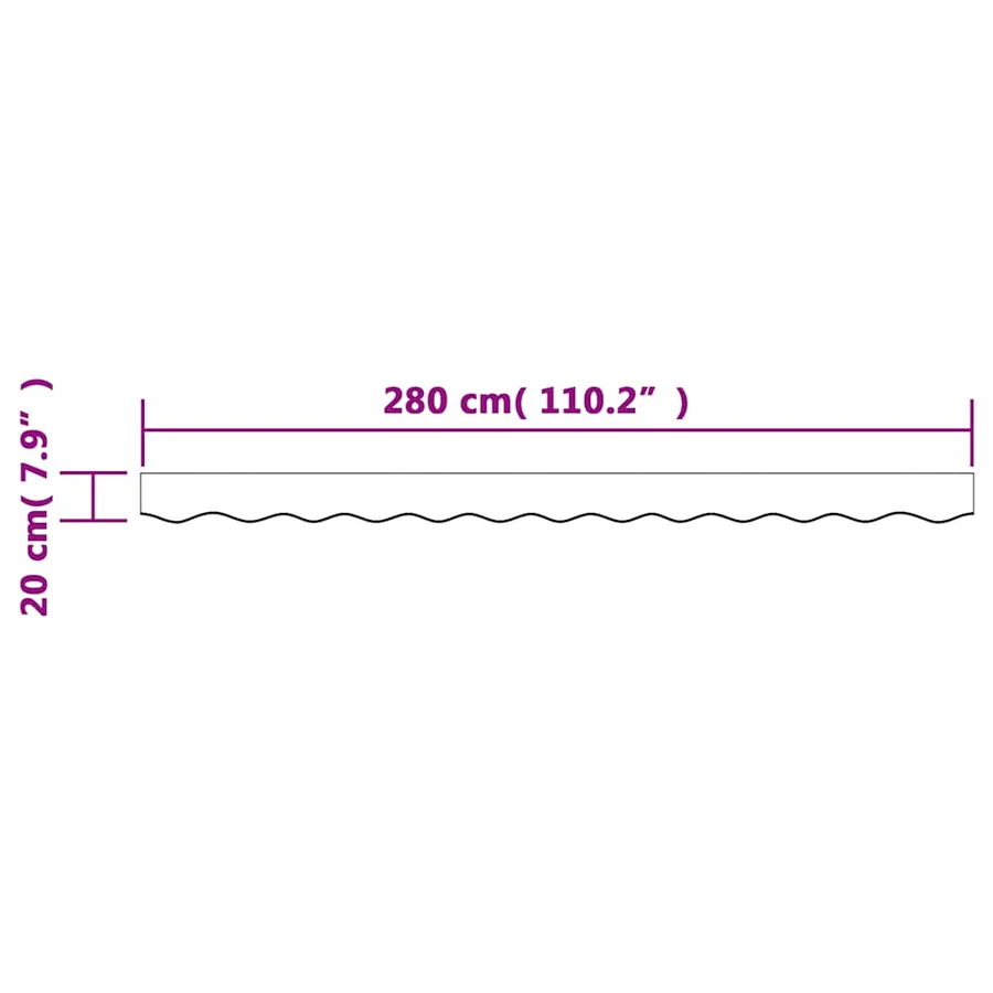 Tissu de remplacement de cantonnière d’auvent multicolore 3 m - 6