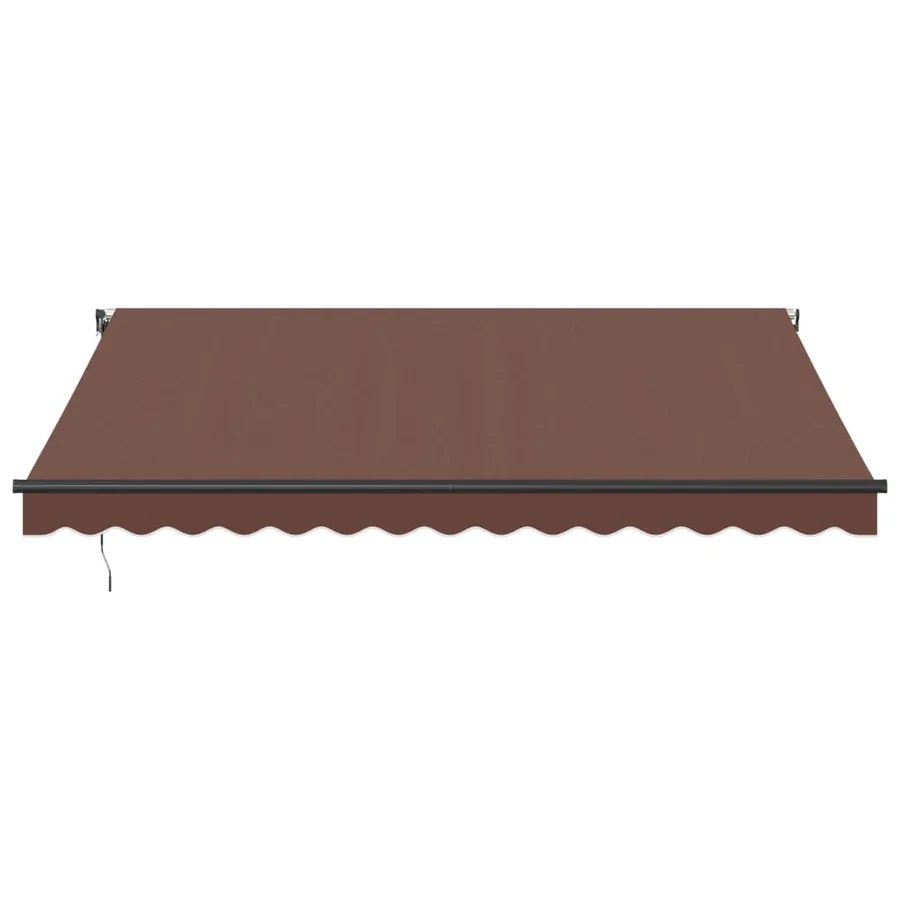 Auvent rétractable automatique avec LED marron 400x350 cm - 4