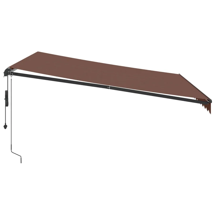 Auvent rétractable automatique avec LED marron 400x350 cm - 5