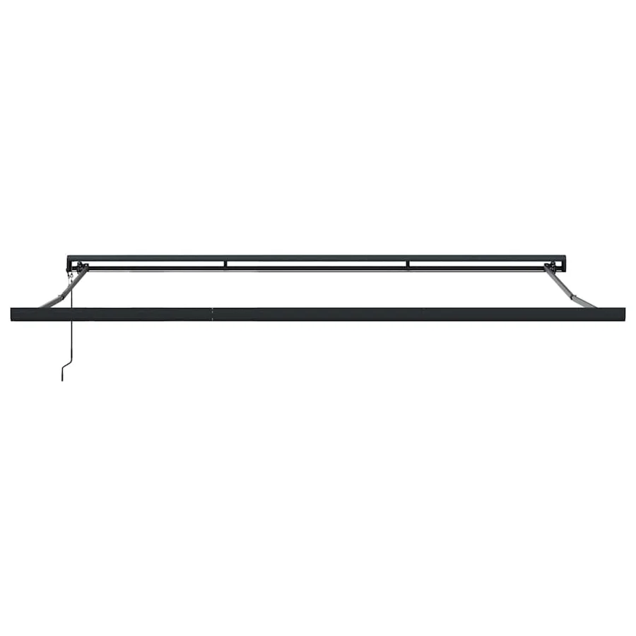 Auvent rétractable anthracite et blanc 5x3 m tissu et aluminium - 7