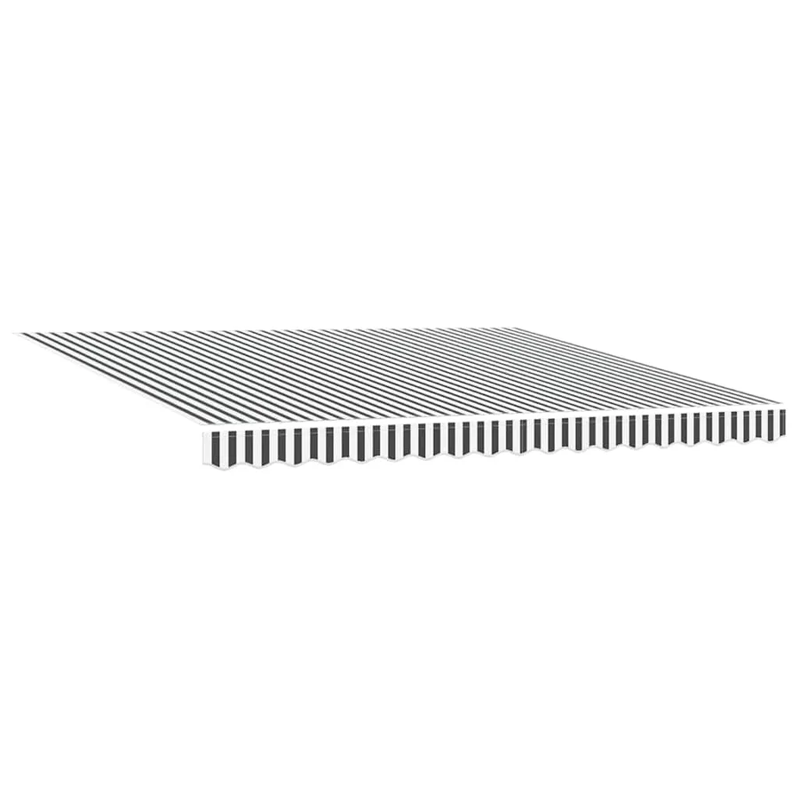 Auvent rétractable anthracite et blanc 4x3 m tissu et aluminium - 4