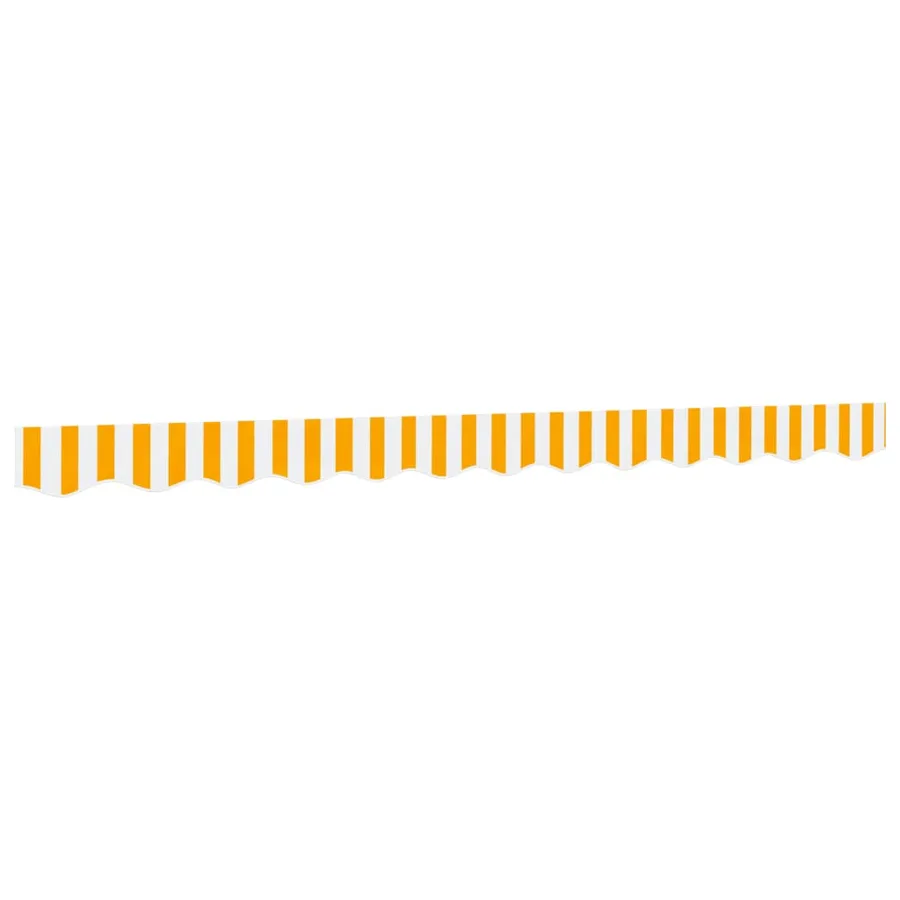 Tissu de remplacement de cantonnière d’auvent jaune blanc 3 m - 2