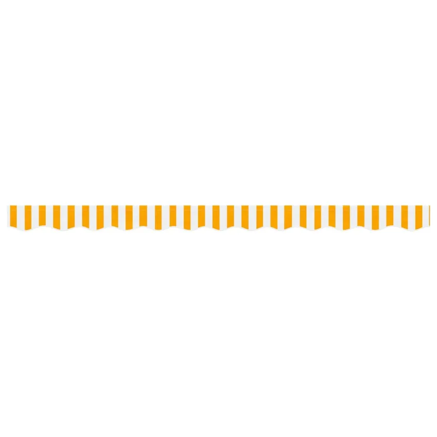 Tissu de remplacement de cantonnière d’auvent jaune blanc 3 m - 3