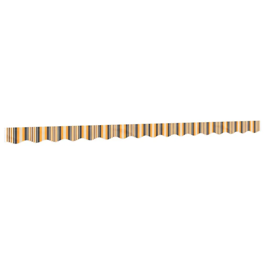 Tissu de remplacement de cantonnière d’auvent rayure jaune gris - 2