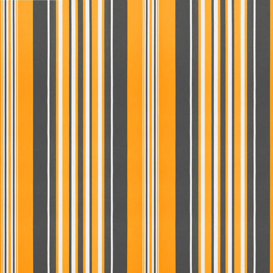 Tissu de remplacement de cantonnière d’auvent rayure jaune gris - 5