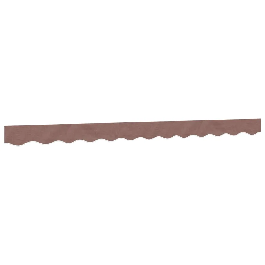 Tissu de remplacement de cantonnière d’auvent rayure marron 3 m - 2
