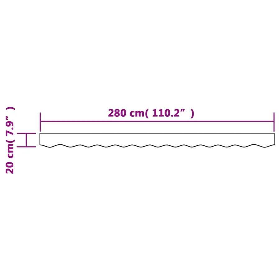 Tissu de remplacement de cantonnière d’auvent rayure marron 3 m - 6