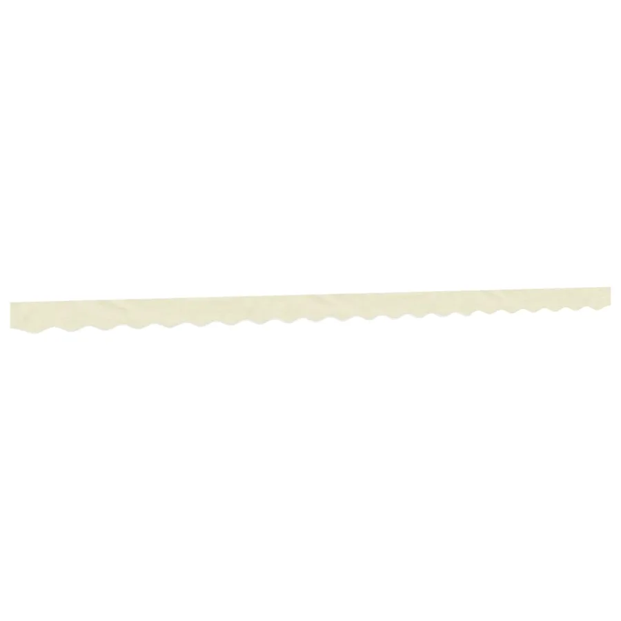 Tissu de remplacement de cantonnière d’auvent rayure crème 5 m - 2