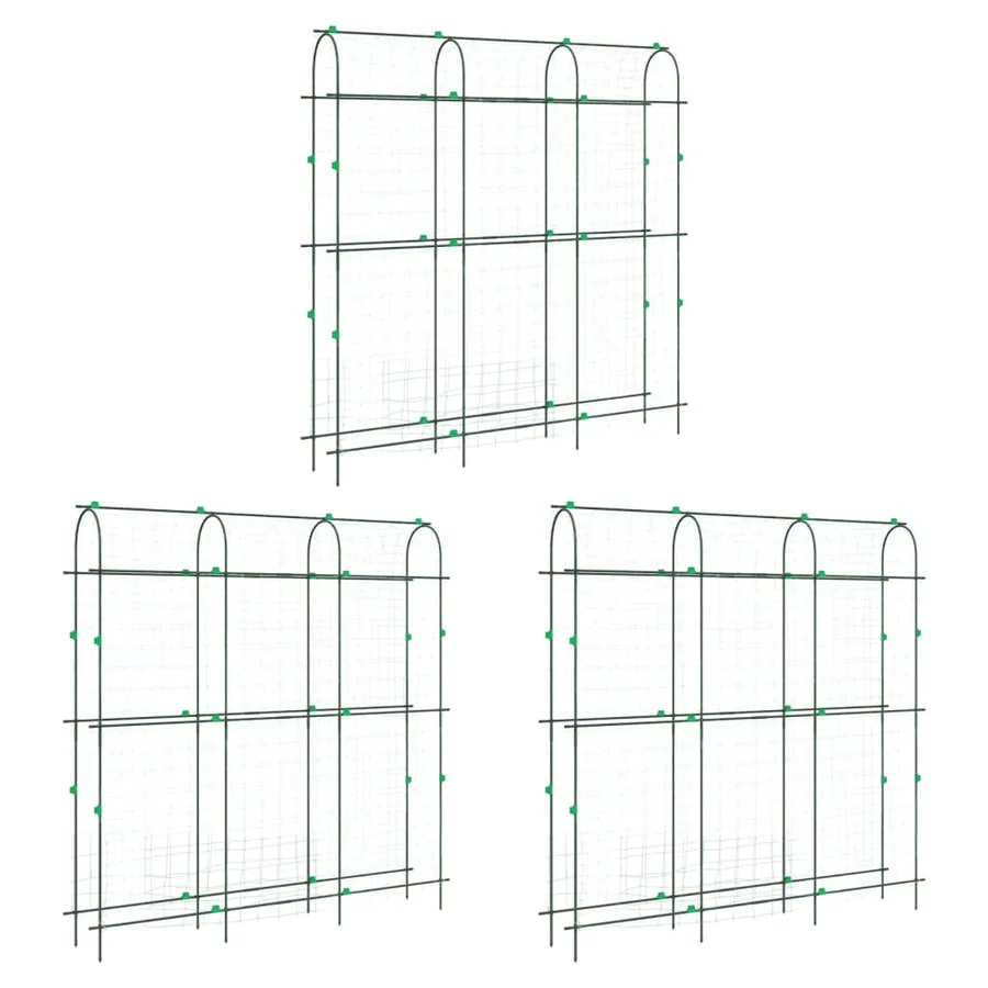 Treillis de jardin pour plantes grimpantes 3 pcs forme en U - 2