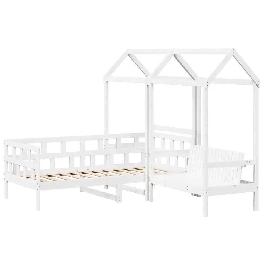 Ensemble de lit de jour avec toit 80x200 cm bois de pin massif - 3