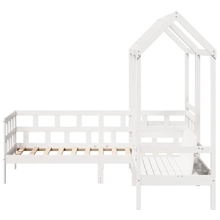 Ensemble de lit de jour avec toit 80x200 cm bois de pin massif - 8