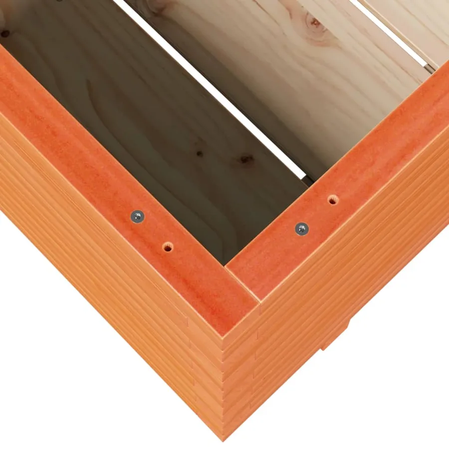 Jardinière cire marron 90x60x49,5 cm bois de pin massif - 8