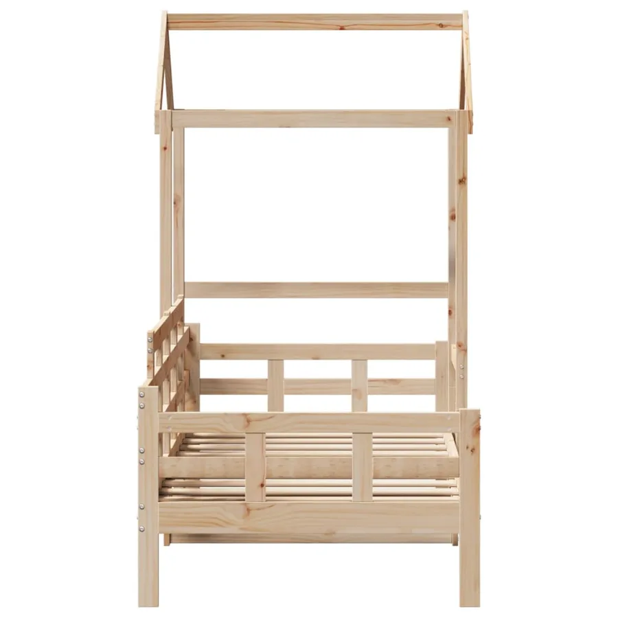 Lit de jour avec toit sans matelas 80x200 cm bois massif - 7