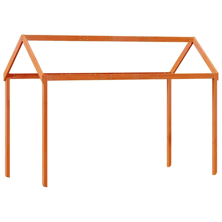Lit haut sans matelas cire marron 75x190 cm bois de pin massif - 6