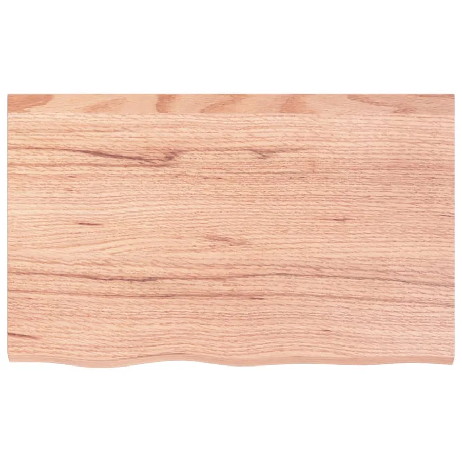 Étagère de vasque murale acier et bois de chêne massif - 8