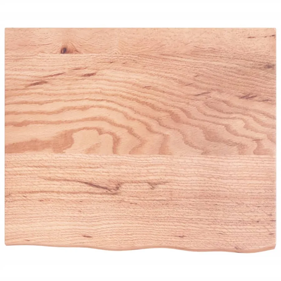 Étagère de vasque murale acier et bois de chêne massif - 8