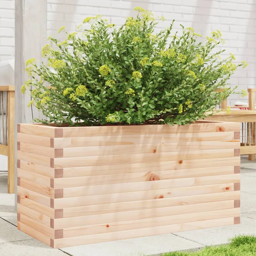 Jardinière 90x40x45,5 cm bois de pin massif