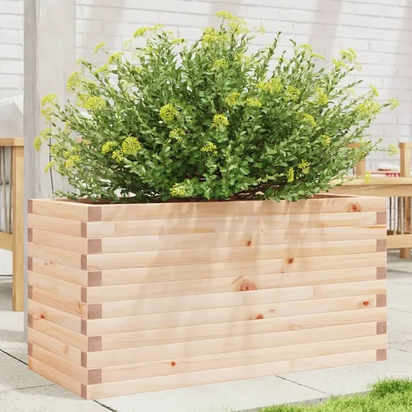 Jardinière 90x40x45,5 cm bois de pin massif