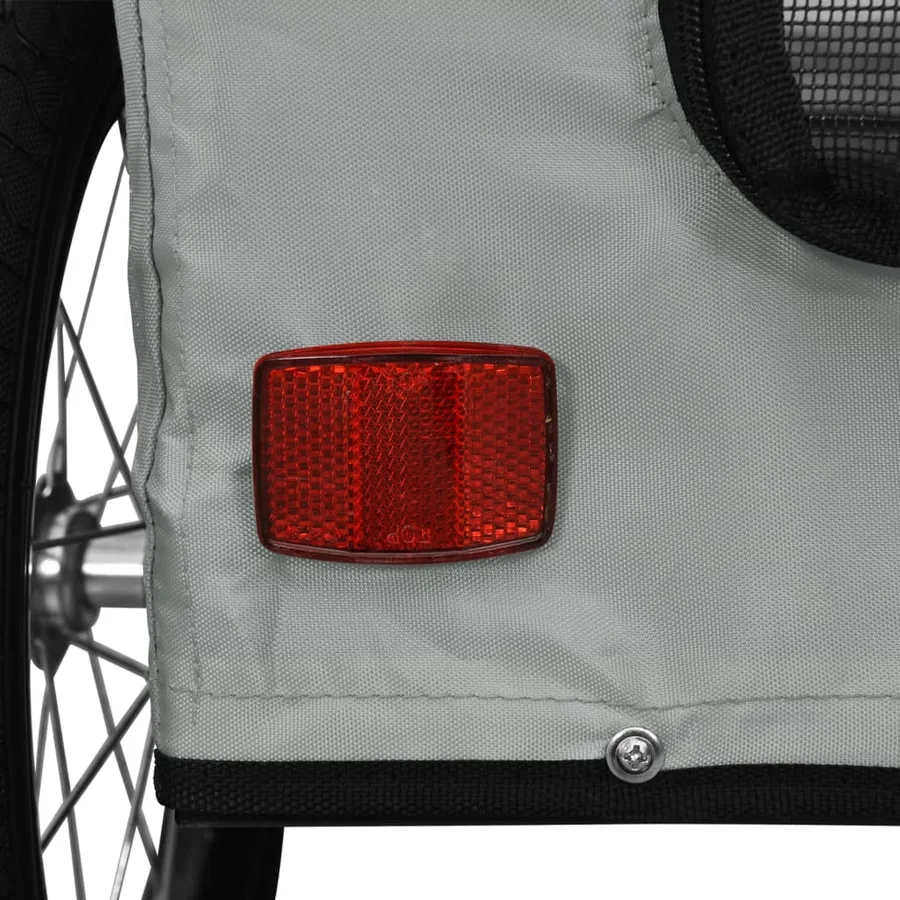 Remorque de vélo pour animaux de compagnie gris - 11