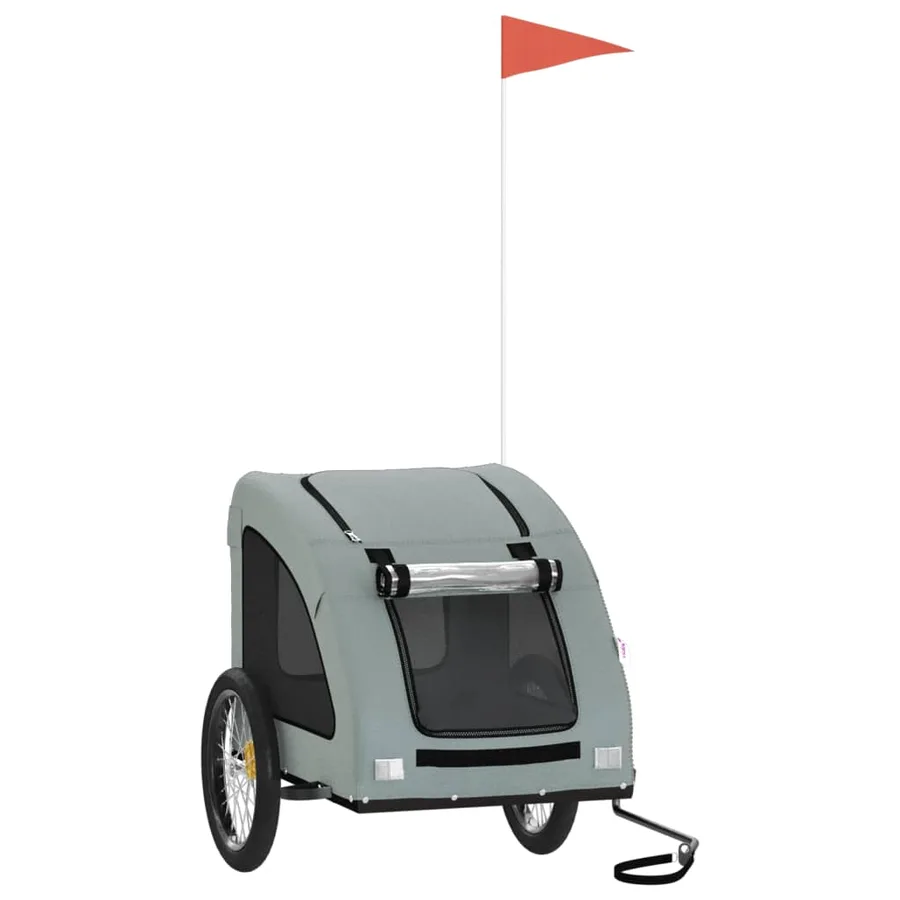 Remorque de vélo pour animaux de compagnie gris - 2