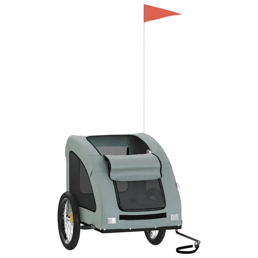 Remorque de vélo pour animaux de compagnie gris - 3