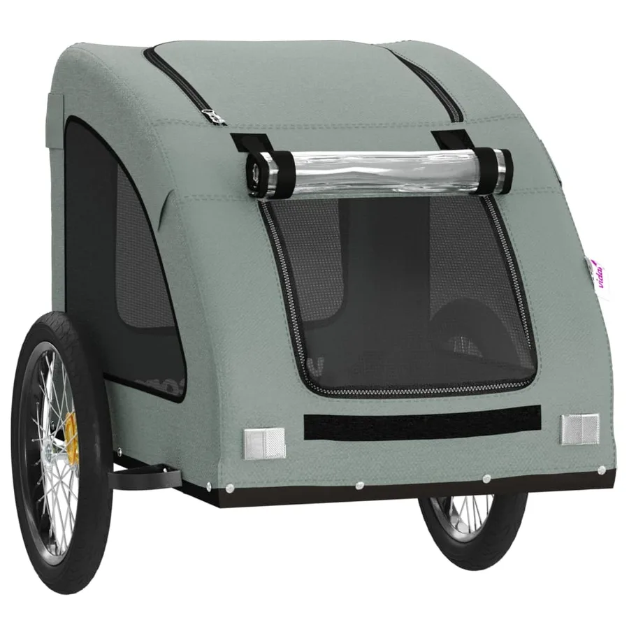 Remorque de vélo pour animaux de compagnie gris - 5