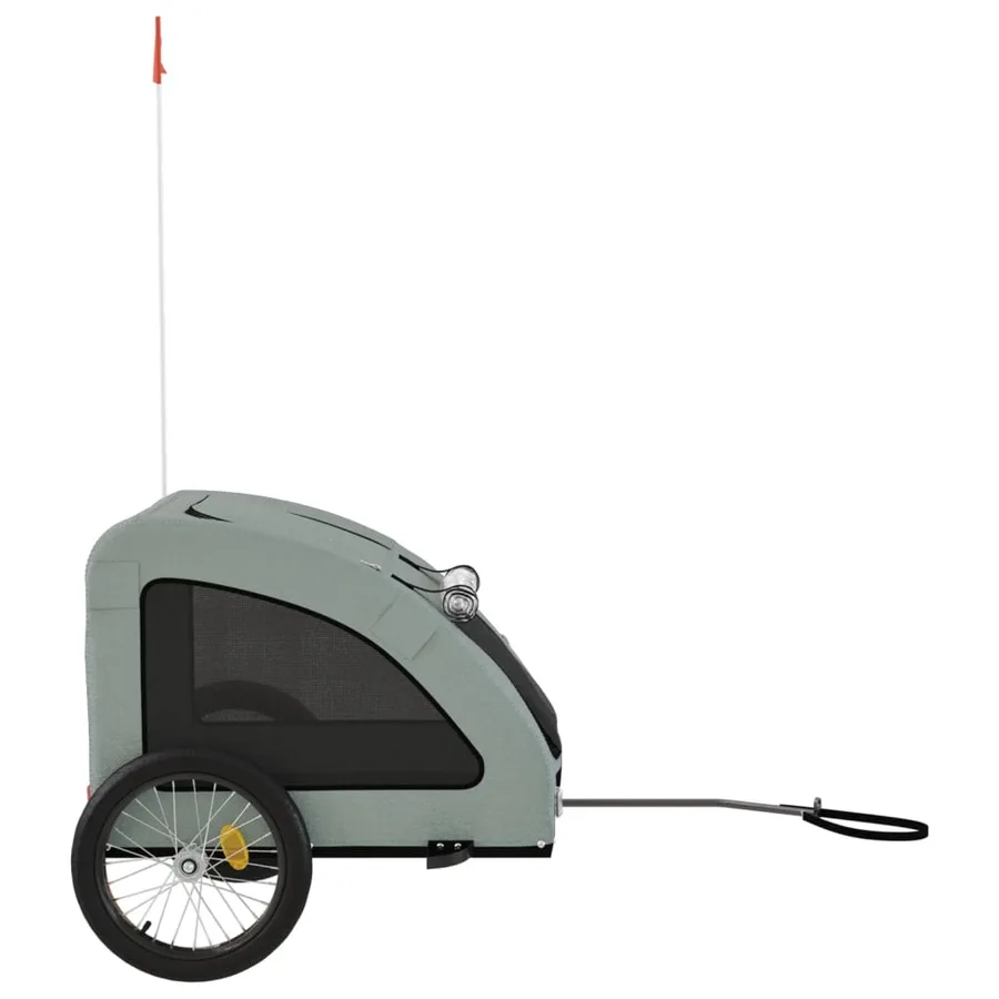 Remorque de vélo pour animaux de compagnie gris - 6