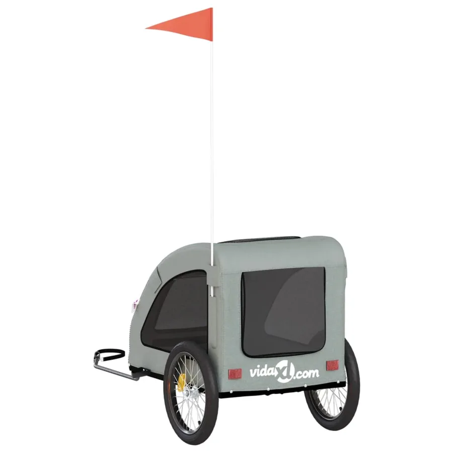 Remorque de vélo pour animaux de compagnie gris - 8