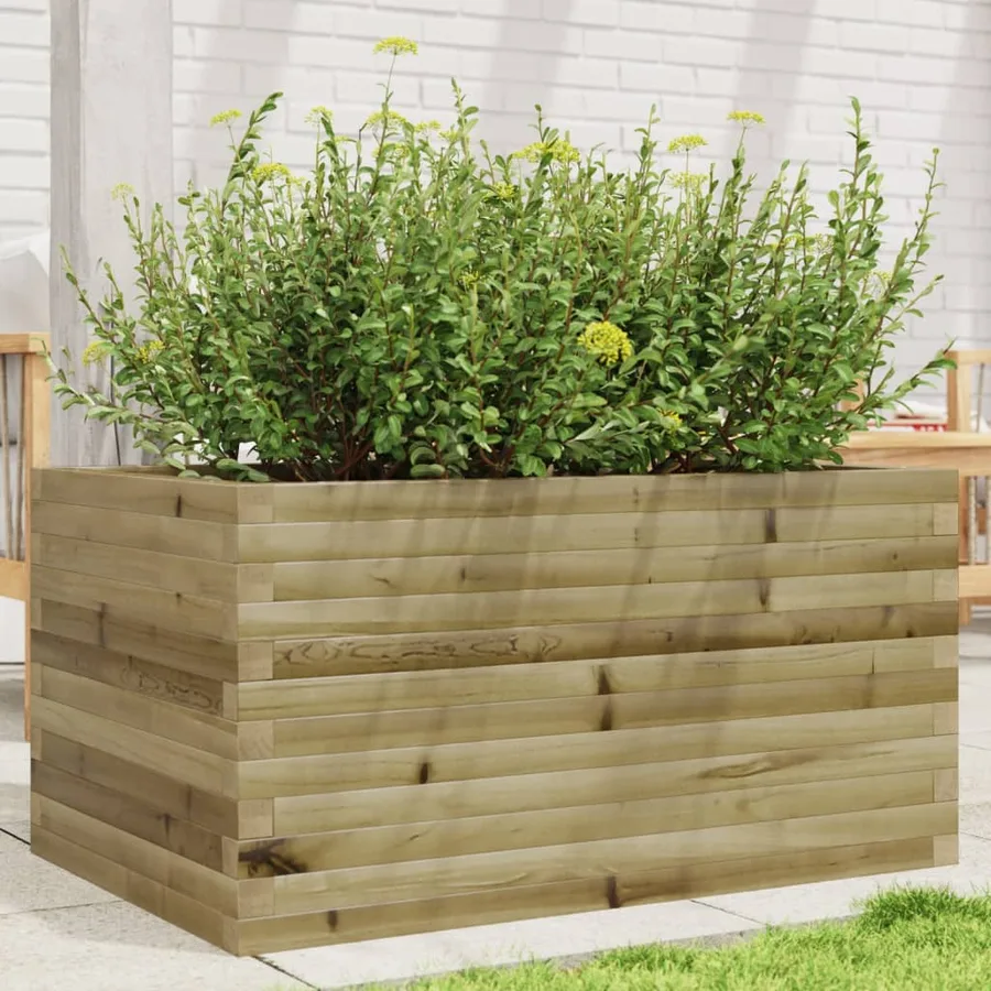 Jardinière 90x60x45,5 cm bois de pin imprégné - 3
