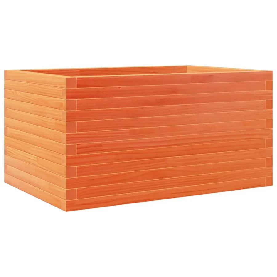 Jardinière cire marron 90x60x45,5 cm bois de pin massif - 2