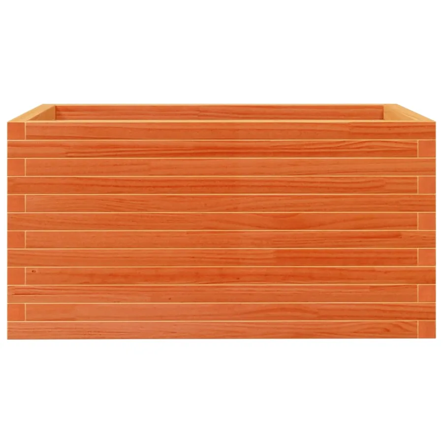 Jardinière cire marron 90x60x45,5 cm bois de pin massif - 5