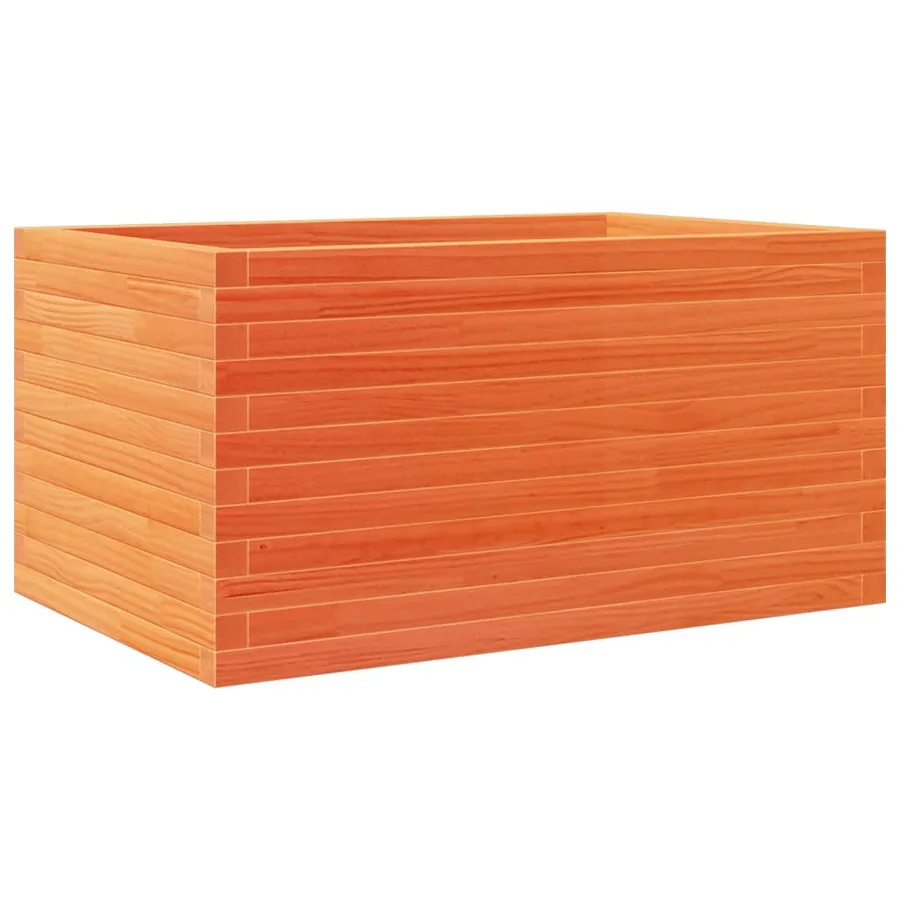 Jardinière cire marron 90x60x45,5 cm bois de pin massif - 7
