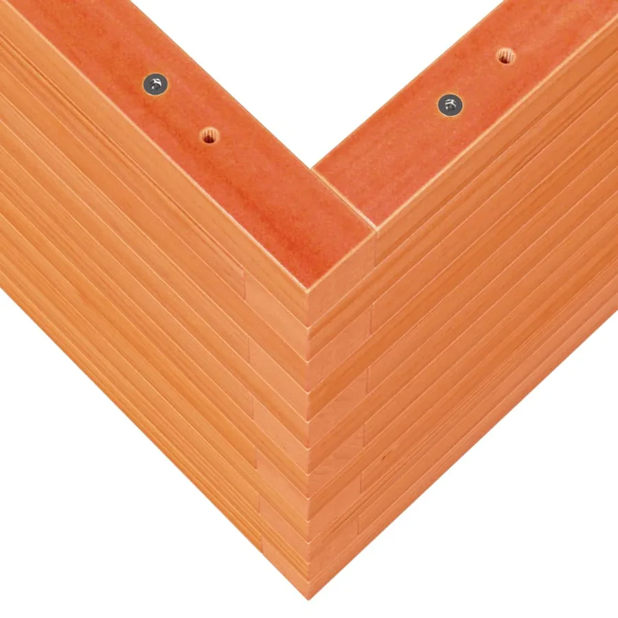 Jardinière cire marron 90x60x45,5 cm bois de pin massif - 8