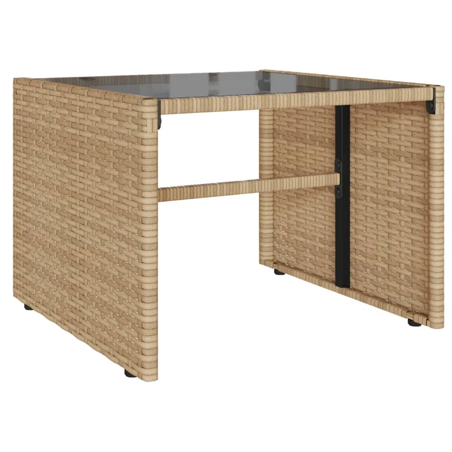 Salon de jardin avec coussins 4 pcs beige résine tressée - 6