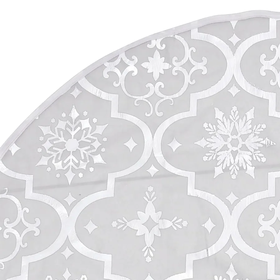 Jupe de sapin de Noël de luxe avec chaussette Blanc 90 cm Tissu - 6
