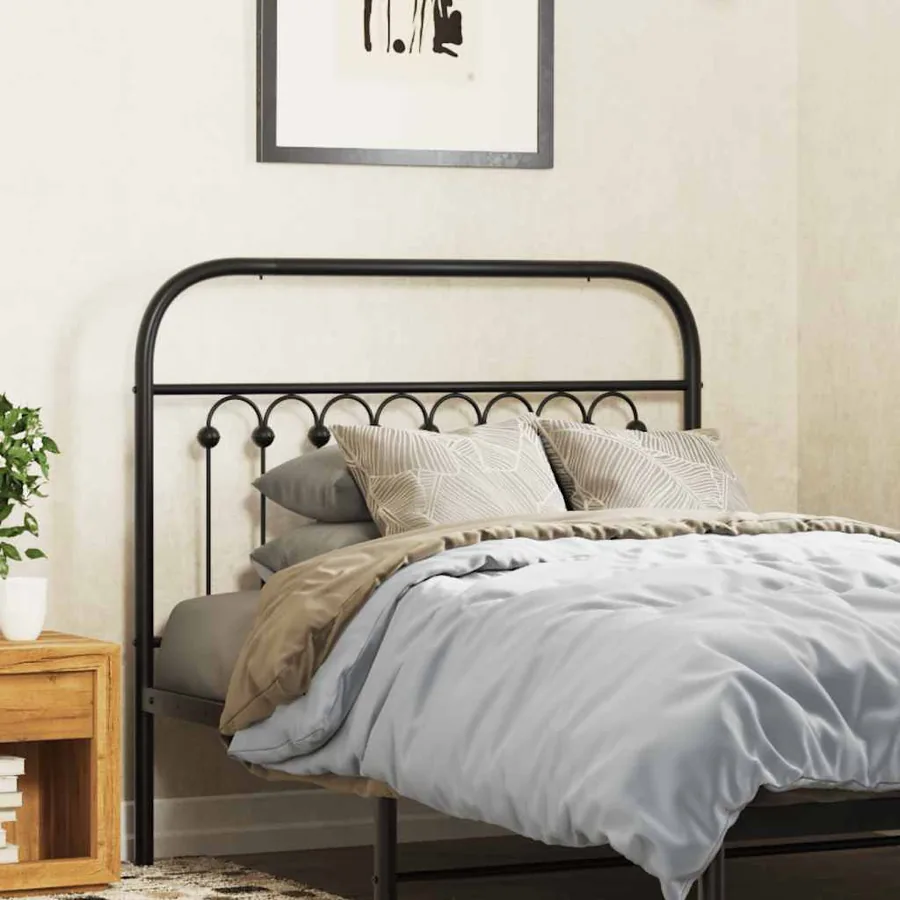 Tête de lit de remplacement métal noir 100 cm