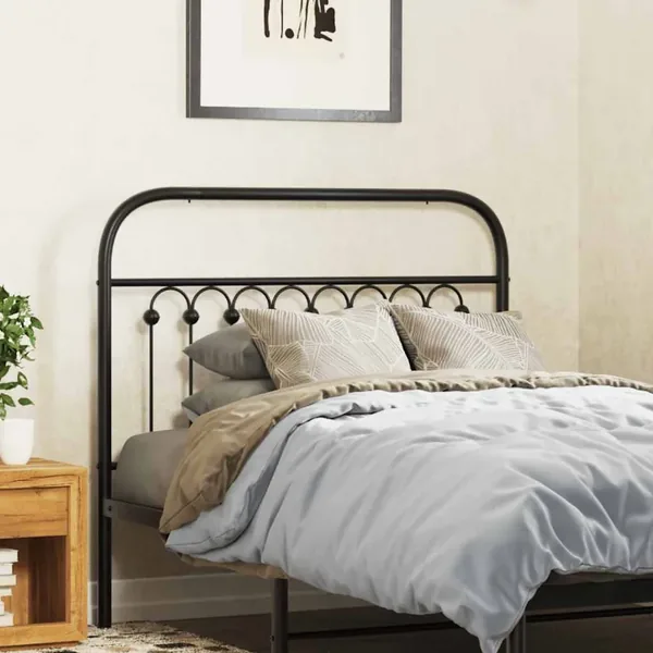 Tête de lit de remplacement métal noir 100 cm