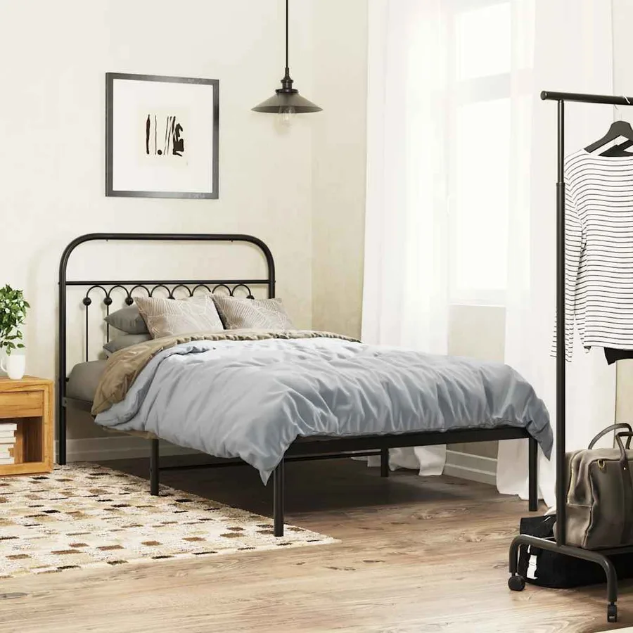 Tête de lit de remplacement métal noir 100 cm - 3