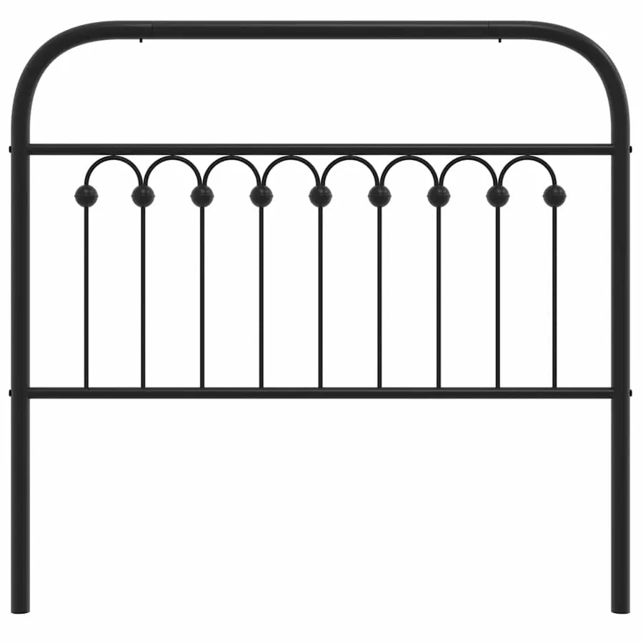 Tête de lit de remplacement métal noir 100 cm - 4