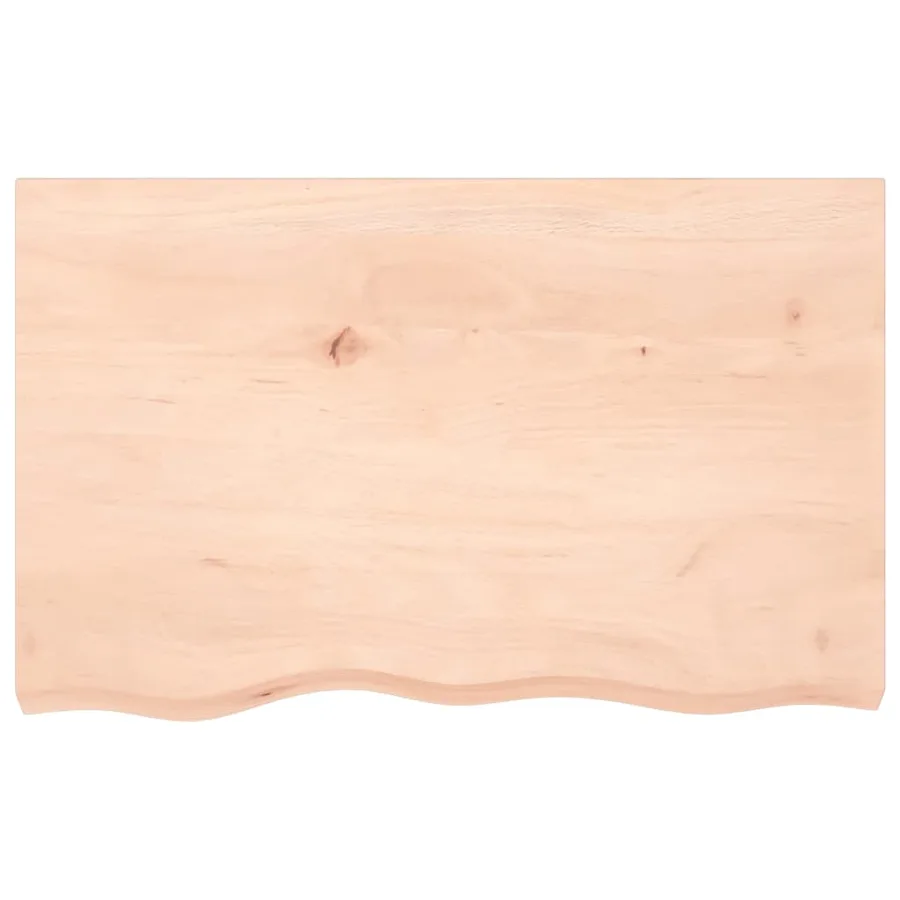 Étagère de vasque murale acier et bois de chêne massif - 8