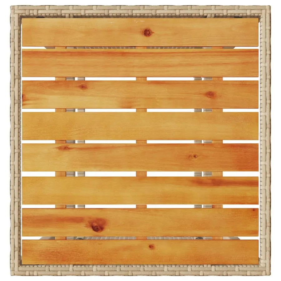 Ensemble de bistro 3 pcs avec coussins beige résine tressée - 7