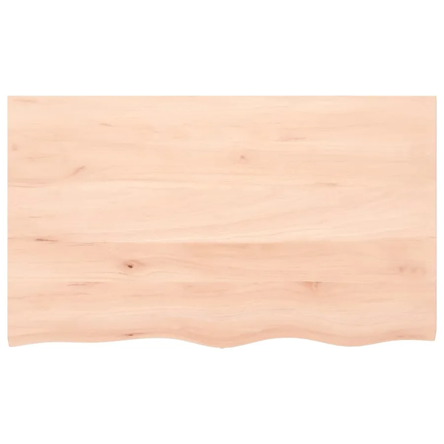 Étagère de vasque murale acier et bois de chêne massif - 8