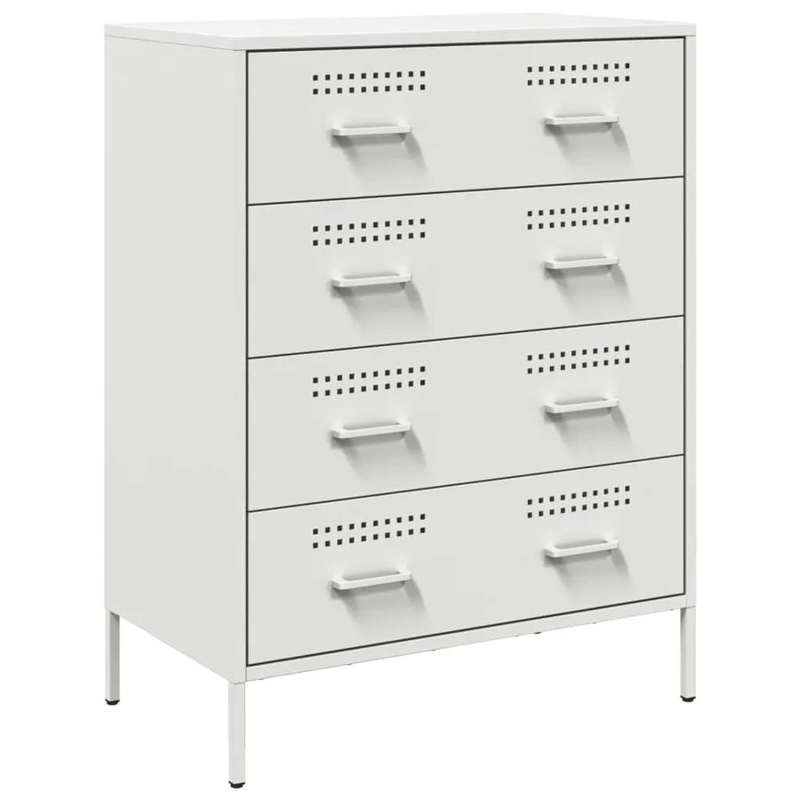 Buffet blanc 68x39x89 cm acier - 2