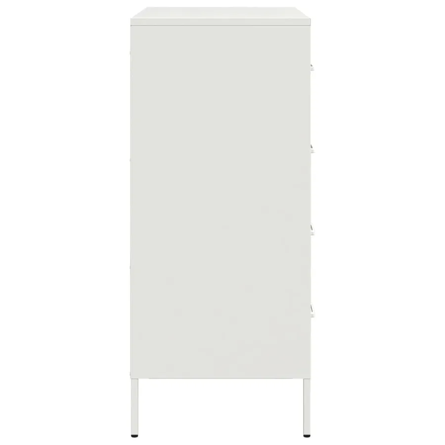 Buffet blanc 68x39x89 cm acier - 7