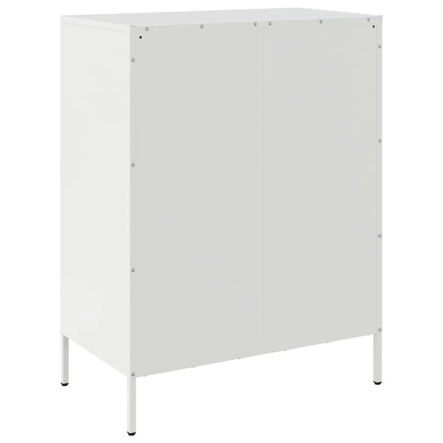 Buffet blanc 68x39x89 cm acier - 8