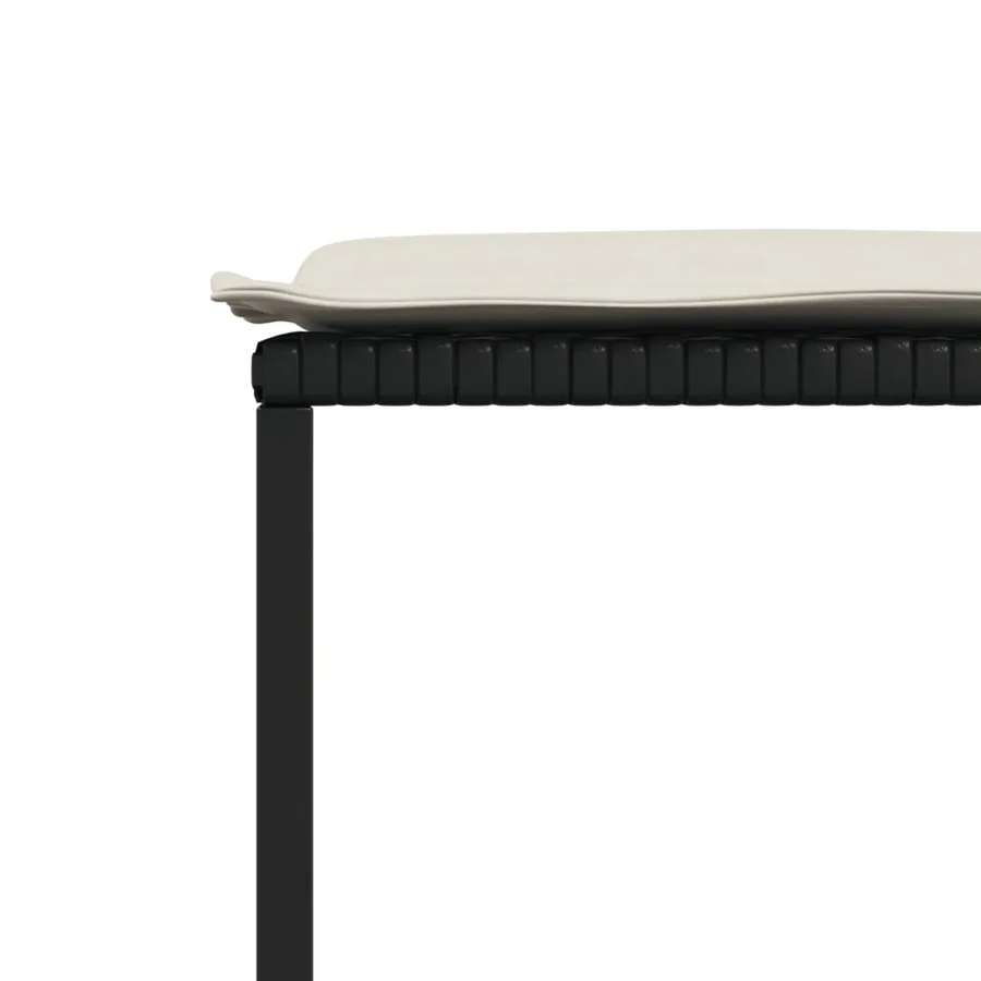 Ensemble à manger de jardin 9pcs coussins noir résine tressée - 8