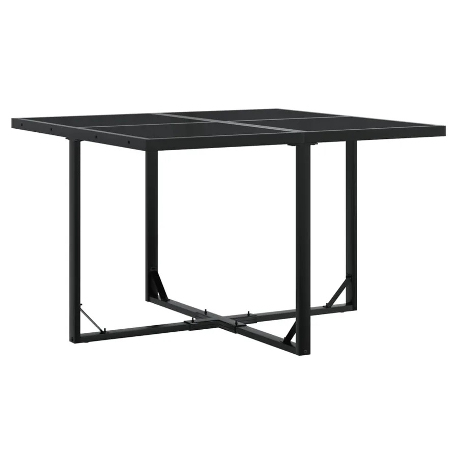 Ensemble à manger de jardin 9pcs coussins noir résine tressée - 3