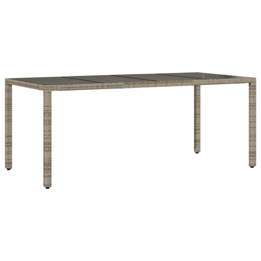 Ensemble à manger de jardin et coussins 7 pcs gris rotin - 4
