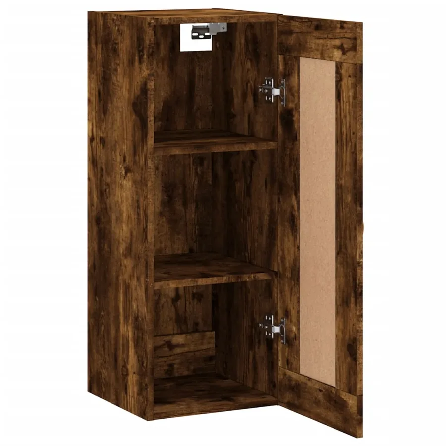Armoire murale chêne fumé 34,5x34x90 cm bois d'ingénierie - 6